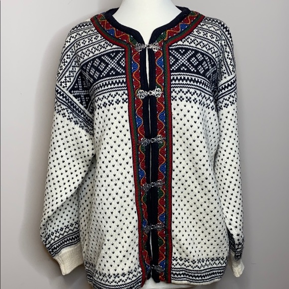 Dale of Norway Sweaters - Dale Norway Wool Sweater Cardigan Large
